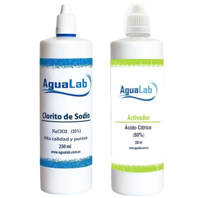 Kit Acide Citrique 50% et Chlorite de Sodium 25% (250 ml) Kit Acide Citrique 50% et Chlorite de Sodium 25% (250 ml)