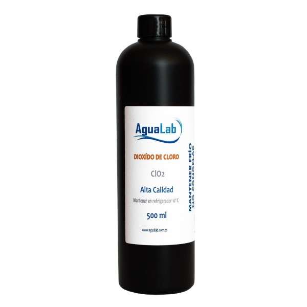 Dioxyde de chlore 500 ml plastique noir HDPE