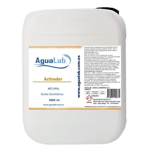 Acide Chlorhydrique 4% - 5000ml individuel