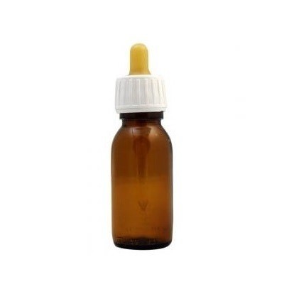 Flacon avec compte-gouttes 60ml. Couleur ambre