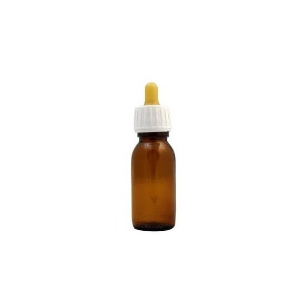 Flacon avec compte-gouttes 60ml. Couleur ambre