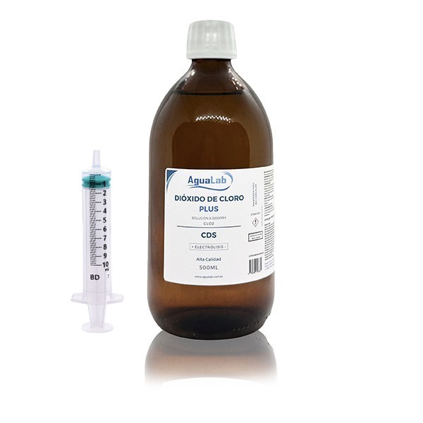 Dioxyde de Chlore PLUS 500ml Verre (C.D.S. - C.D.I.)