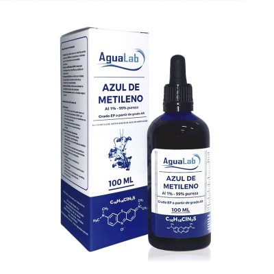 Bleu de méthylène 1% - 100 ml AGUALAB and box Bleu de méthylène 1% - 100 ml AGUALAB and box