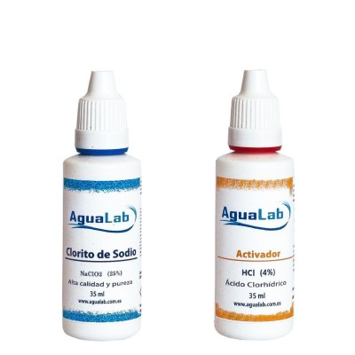 Kit Chlorite de Sodium 25% (60 ML) + Activateur - Acide Chlorhydrique 4% Kit Chlorite de Sodium 25% (60 ML) + Activateur - Acide Chlorhydrique 4%